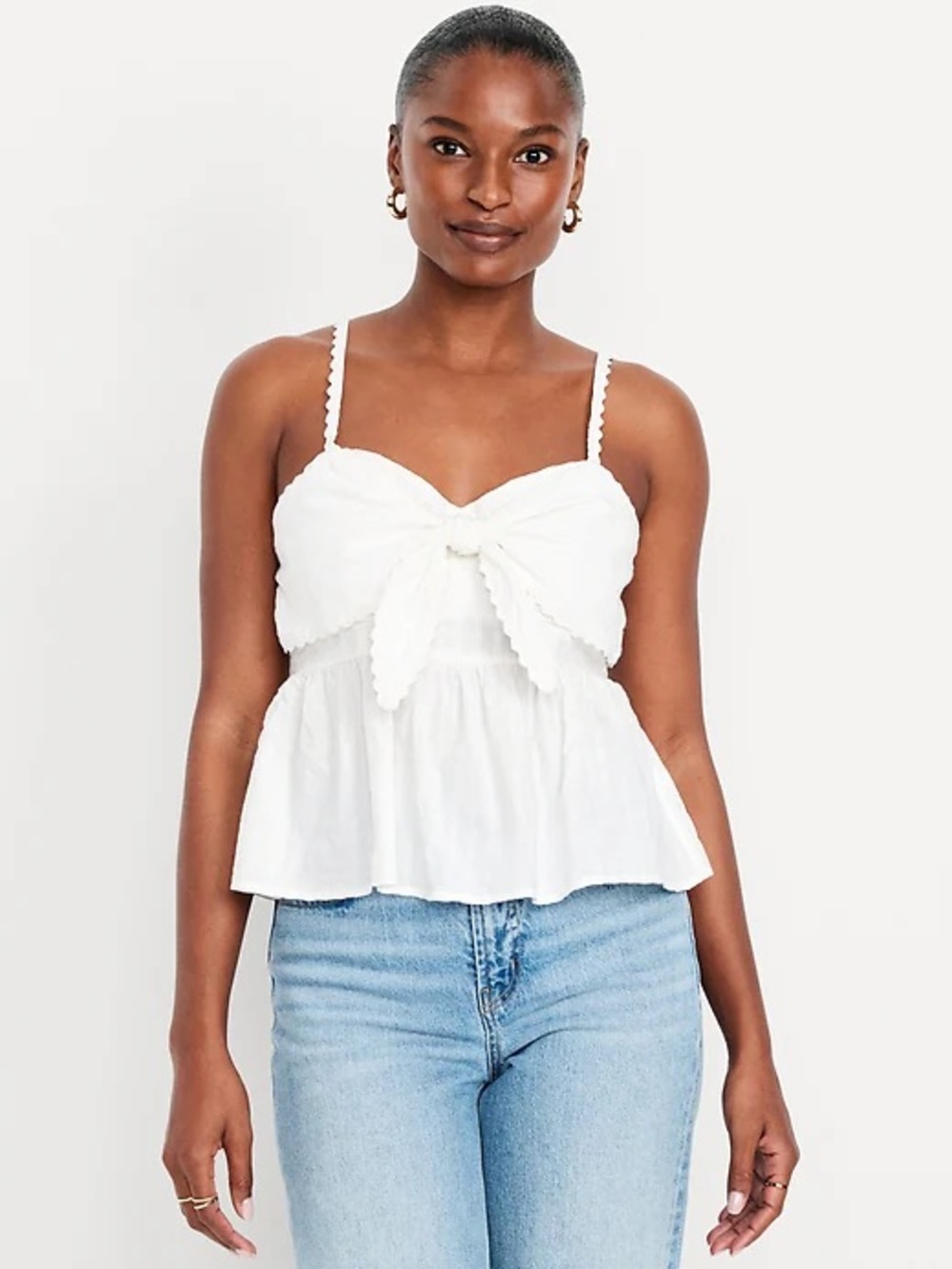 Old Navy Fit & Flare Seersucker Peplum top